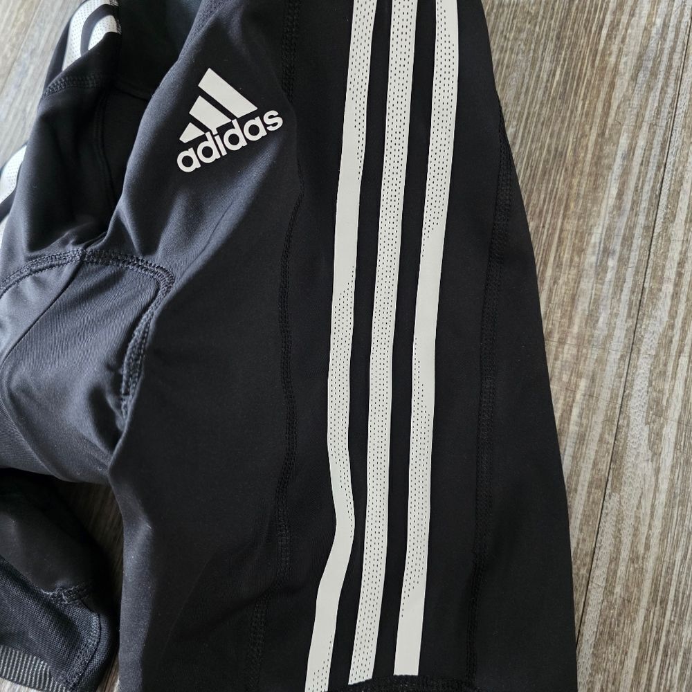 Adidas The Bib Padded Cycling Shorts Black White Women's Large Breathable Straps - Picture 10 of 15
